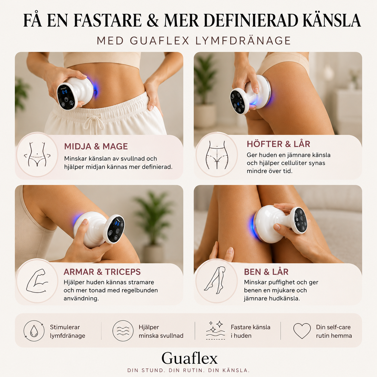 Gua Flex - minskar celluliter på lår, mage och rumpa på 3 minuter